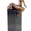 Erotic Bronze Figurine - Reclining Female Nude By Martin Klein