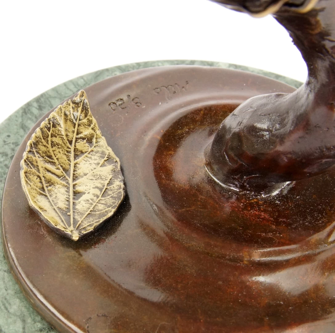 Limited Bronze Animal Figurine - Owl - Brown Owl - Signed Milo 1 Limited Bronze Animal Figurine - Owl - Brown Owl - Signed Milo