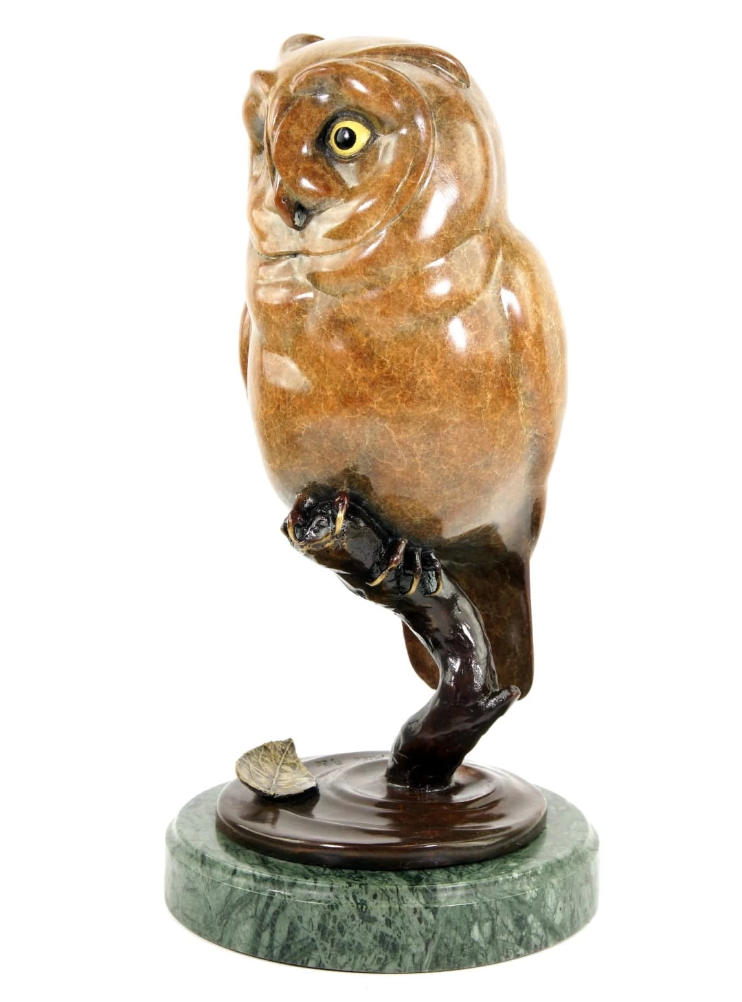Limited Bronze Animal Figurine - Owl - Brown Owl - Signed Milo 2 Limited Bronze Animal Figurine - Owl - Brown Owl - Signed Milo - Image 2