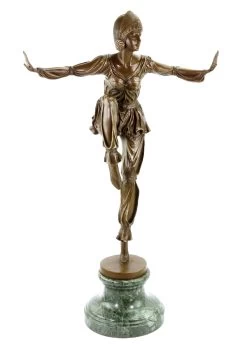 Art Deco Bronze Sculpture - Revue Dancer - Signed Chiparus -Salvador Dali Shop DSC04967