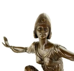 Art Deco Bronze Sculpture - Revue Dancer - Signed Chiparus -Salvador Dali Shop DSC04987