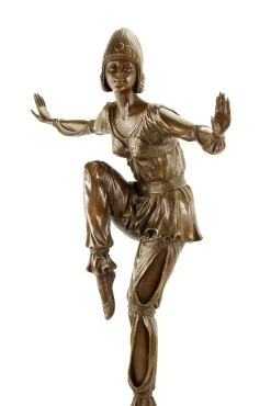 Art Deco Bronze Sculpture - Revue Dancer - Signed Chiparus -Salvador Dali Shop DSC04990