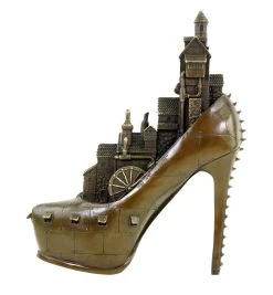 Limited Steampunk Bronze Figurine - High Heel - Gothic - Martin Klein -Salvador Dali Shop DSC05019