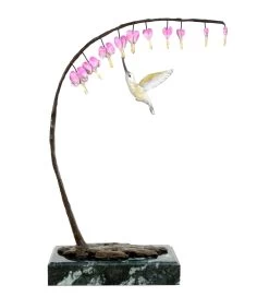 Bird Bronze Hummingbird At Bud - Limited Bronze Sculpture - Animal Statue -Salvador Dali Shop DSC05041