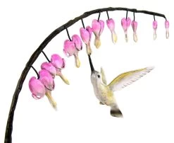 Bird Bronze Hummingbird At Bud - Limited Bronze Sculpture - Animal Statue -Salvador Dali Shop DSC05058