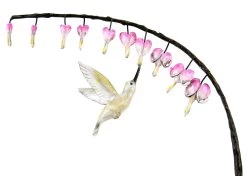 Bird Bronze Hummingbird At Bud - Limited Bronze Sculpture - Animal Statue -Salvador Dali Shop DSC05071