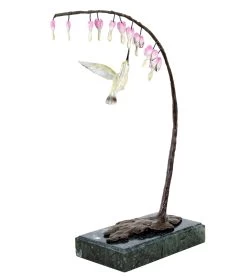 Bird Bronze Hummingbird At Bud - Limited Bronze Sculpture - Animal Statue -Salvador Dali Shop DSC05074