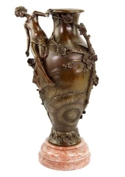Bronze Art Nouveau Vase - Signed Moreau - Erotic Nude -Salvador Dali Shop DSC05082k4wN2xQMDijWU