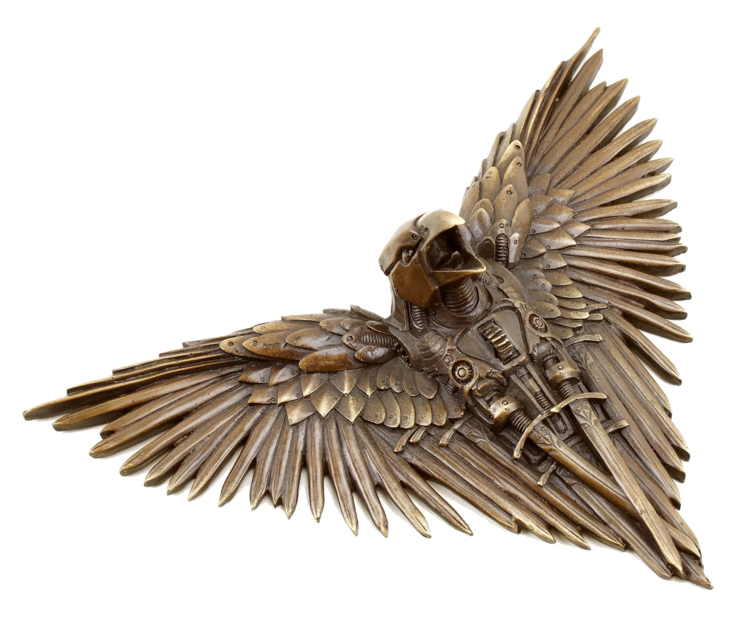 Hanging Steampunk Sculpture - Victorian Raven - Gothic - Wall Decor 6 Hanging Steampunk Sculpture - Victorian Raven - Gothic - Wall Decor - Image 6