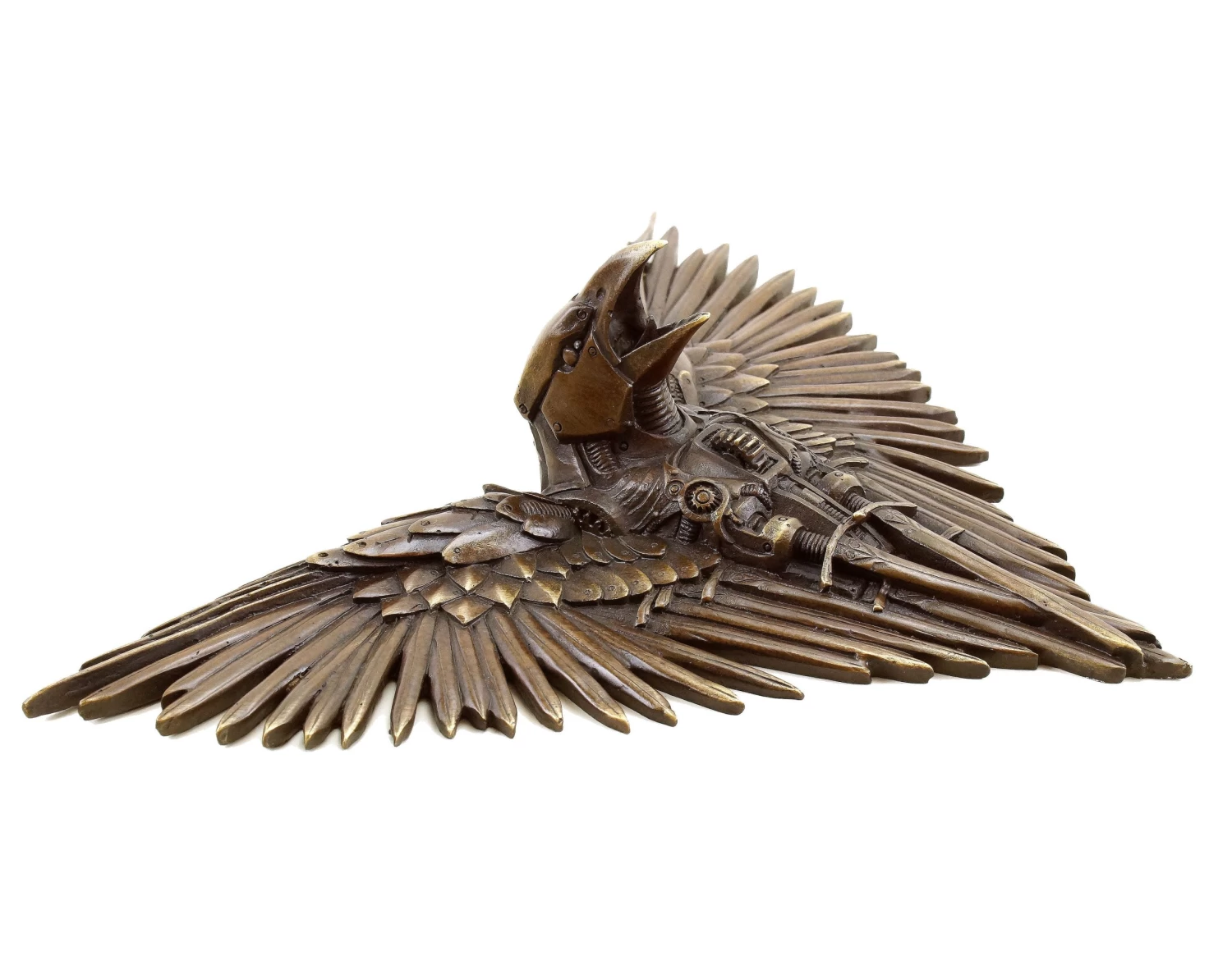 Hanging Steampunk Sculpture - Victorian Raven - Gothic - Wall Decor 2 Hanging Steampunk Sculpture - Victorian Raven - Gothic - Wall Decor - Image 2