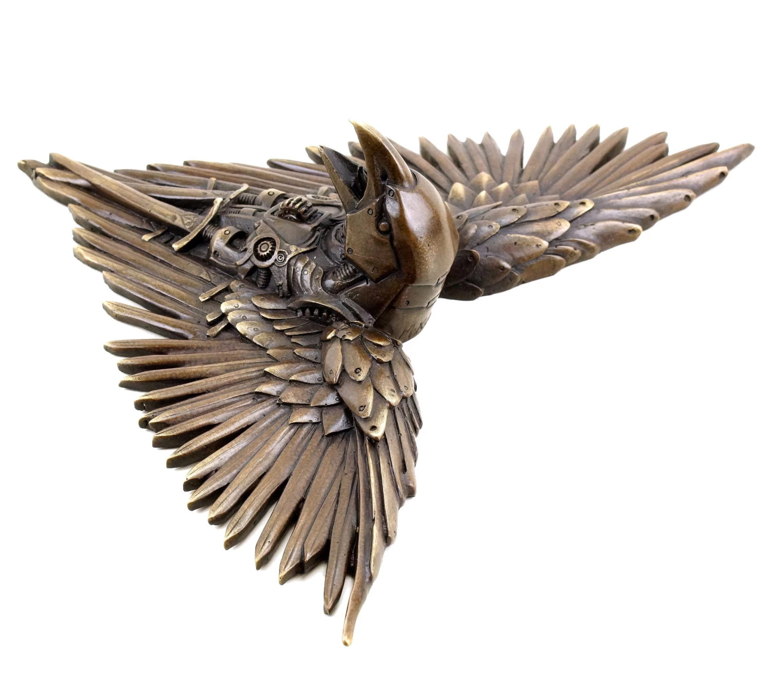 Hanging Steampunk Sculpture - Victorian Raven - Gothic - Wall Decor 3 Hanging Steampunk Sculpture - Victorian Raven - Gothic - Wall Decor - Image 3