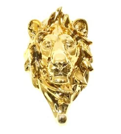 Golden Lion’s Head Towel Holder - Limited Wall Hook - Martin Klein