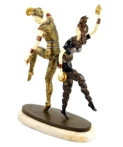 Art Deco Sculpture - Harlequin Dancer - Signed Chiparus -Salvador Dali Shop DSC05147