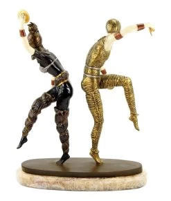 Art Deco Sculpture - Harlequin Dancer - Signed Chiparus -Salvador Dali Shop DSC05155
