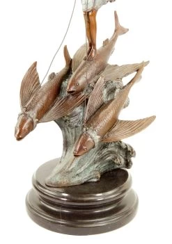 Limited Art Nouveau Bronze Statue - Elf Riding On Flying Fish By Milo 18 Limited Art Nouveau Bronze Statue - Elf Riding On Flying Fish By Milo -Salvador Dali Shop DSC05180