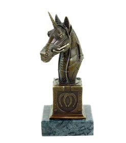 Steampunk Figurine - Unicorn Bust - Limited Bronze By Martin Klein -Salvador Dali Shop DSC05191
