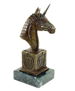 Steampunk Figurine - Unicorn Bust - Limited Bronze By Martin Klein -Salvador Dali Shop DSC05198