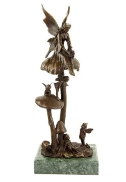 Forest Elves On Mushrooms - Art Nouveau Sculpture By Milo -Salvador Dali Shop DSC05201