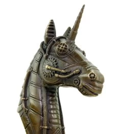 Steampunk Figurine - Unicorn Bust - Limited Bronze By Martin Klein -Salvador Dali Shop DSC05213