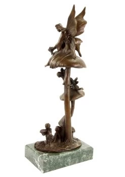 Forest Elves On Mushrooms - Art Nouveau Sculpture By Milo -Salvador Dali Shop DSC05215