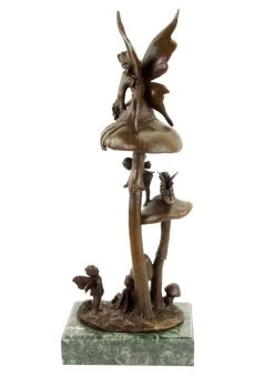 Forest Elves On Mushrooms - Art Nouveau Sculpture By Milo -Salvador Dali Shop DSC05219