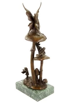 Forest Elves On Mushrooms - Art Nouveau Sculpture By Milo -Salvador Dali Shop DSC05221