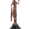 Art Deco Bronze Sculpture - Dancer With Mask - Signed F. Preiss