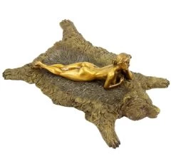 Vienna Bronze - Erotic Nude On Bear Rug – Bergmann Stamp -Salvador Dali Shop DSC05241