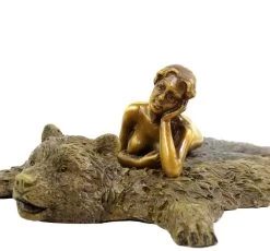 Vienna Bronze - Erotic Nude On Bear Rug – Bergmann Stamp -Salvador Dali Shop DSC05245