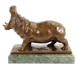Yawning Hippopotamus - Bronze Sculpture By Rembrandt Bugatti -Salvador Dali Shop DSC05261