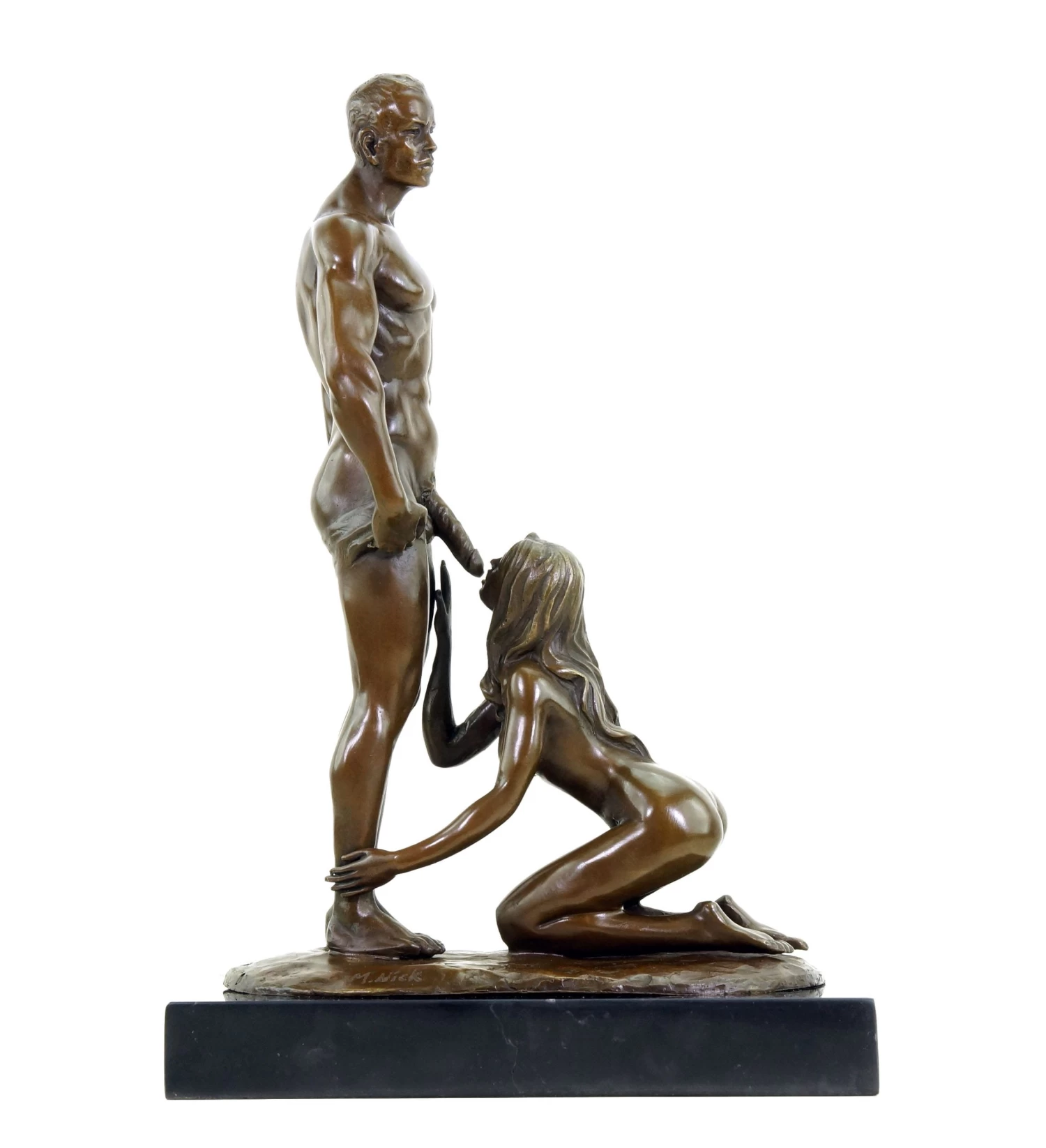 Blowjob Statue - Sex Bronze - Erotic Pair Of Lovers - Signed M.Nick 7 Blowjob Statue - Sex Bronze - Erotic Pair Of Lovers - Signed M.Nick - Image 7