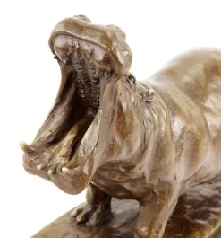 Yawning Hippopotamus - Bronze Sculpture By Rembrandt Bugatti