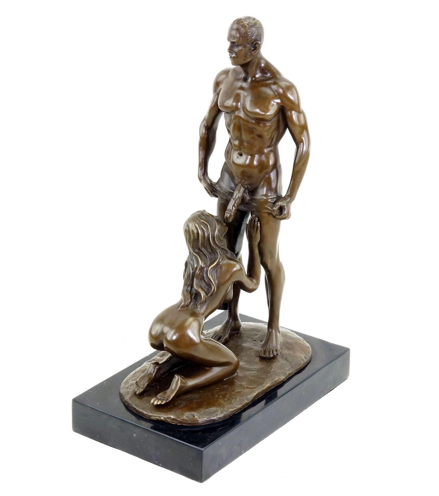 Blowjob Statue - Sex Bronze - Erotic Pair Of Lovers - Signed M.Nick 1 Blowjob Statue - Sex Bronze - Erotic Pair Of Lovers - Signed M.Nick
