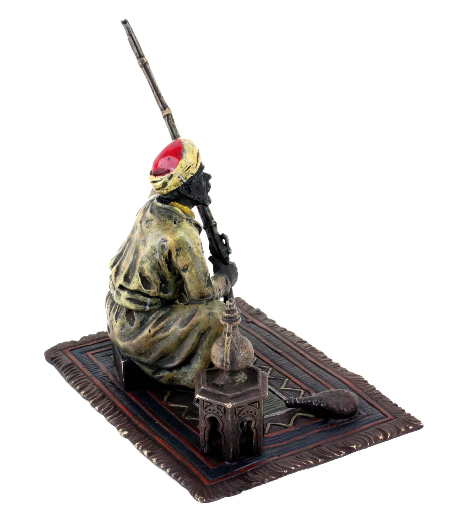Vienna Bronze Arab Figurine - Arabian Warrior On Carpet - Bergmann 5 Vienna Bronze Arab Figurine - Arabian Warrior On Carpet - Bergmann - Image 5