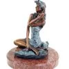 Erotic Bronze Figurine - Sexy Girl Sarah On The Phone - Signed Milo