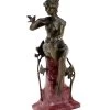 Bronze Art Nouveau Figurine - Woman With A Dove - Signed F. Preiss