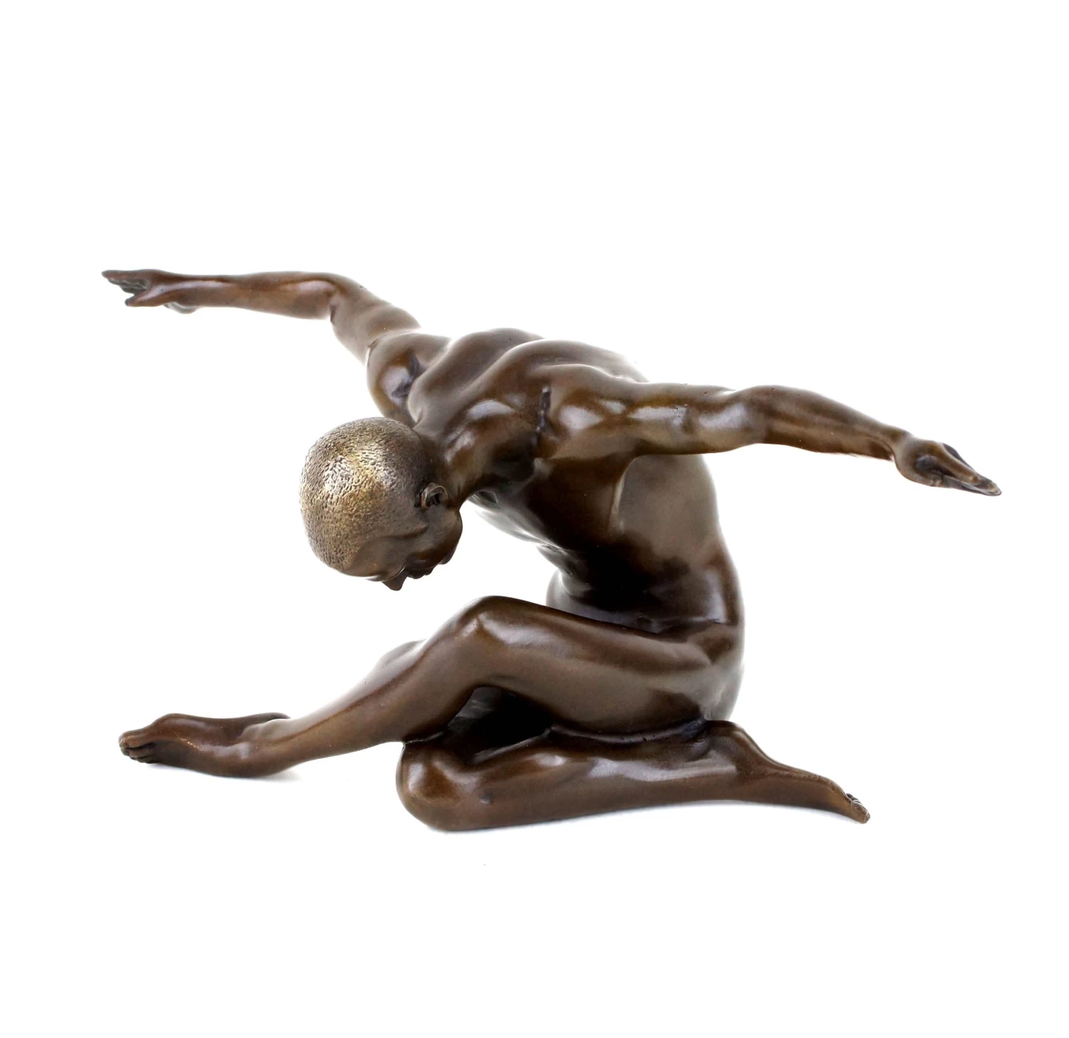 Contemporary Bronze Male Nude - Athlete - Erotic Nude - Sign. Patoue 2 Contemporary Bronze Male Nude - Athlete - Erotic Nude - Sign. Patoue - Image 2