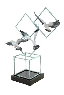 Ways Of Liberty By Martin Klein - Animal Sculpture - Doves - Limited