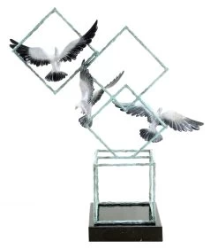 Ways Of Liberty By Martin Klein - Animal Sculpture - Doves - Limited -Salvador Dali Shop DSC05386