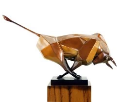 Contemporary Bronze Bull Sculpture By Martin Klein - Bull - Limited Figurine -Salvador Dali Shop DSC05425