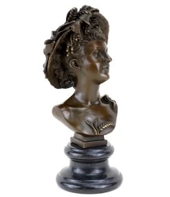 Bronze Portrait Bust - Art Nouveau Lady - Sign. Carrier-Belleuse 10 Bronze Portrait Bust - Art Nouveau Lady - Sign. Carrier-Belleuse -Salvador Dali Shop DSC05437