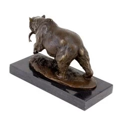 Grizzly Bear With Salmon - Animal Sculpture - Bronze Brown Bear 11 Grizzly Bear With Salmon - Animal Sculpture - Bronze Brown Bear -Salvador Dali Shop DSC05448