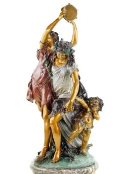 Bacchanal According To Clodion - Signed Bronze Statue In Rococo Style -Salvador Dali Shop DSC05449