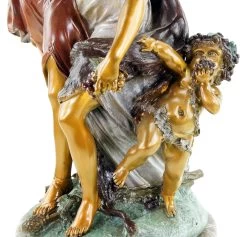 Bacchanal According To Clodion - Signed Bronze Statue In Rococo Style -Salvador Dali Shop DSC05451