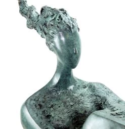 Sitting Female Nude - Limited Bronze Sculpture - Garden Figurine