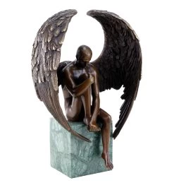 Angel Nude Figurine - Contemporary Bronze Male Nude - Erotic Angel -Salvador Dali Shop DSC05534