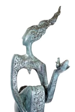 Limited Bronze Nude With Dove - Big Garden Sculpture - Martin Klein -Salvador Dali Shop DSC05550