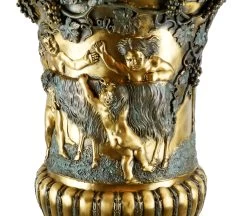 XXL Art Nouveau Amphora - Big Bronze Vase - Signed Lorenzl