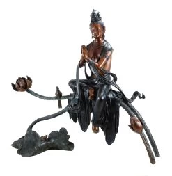 White Tara - Bronze Buddha Statue - Yoga Zen Sculpture - Sign. Milo -Salvador Dali Shop DSC05862