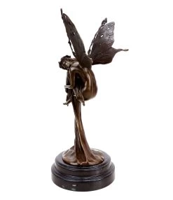 Fairy Figurine - Dreaming Fairy In A Gown - Signed Césaro - Fantasy Statue - Elven Figurine - Fairy Sculpture -Salvador Dali Shop DSC07706